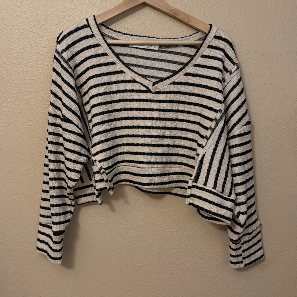 Black and white boxy crop